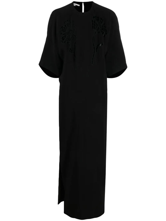 Broderie-Anglaise Floral Long Dress