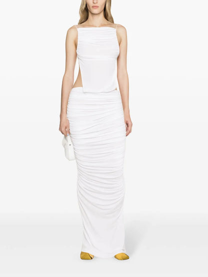 Illusions Draped Maxi Dress