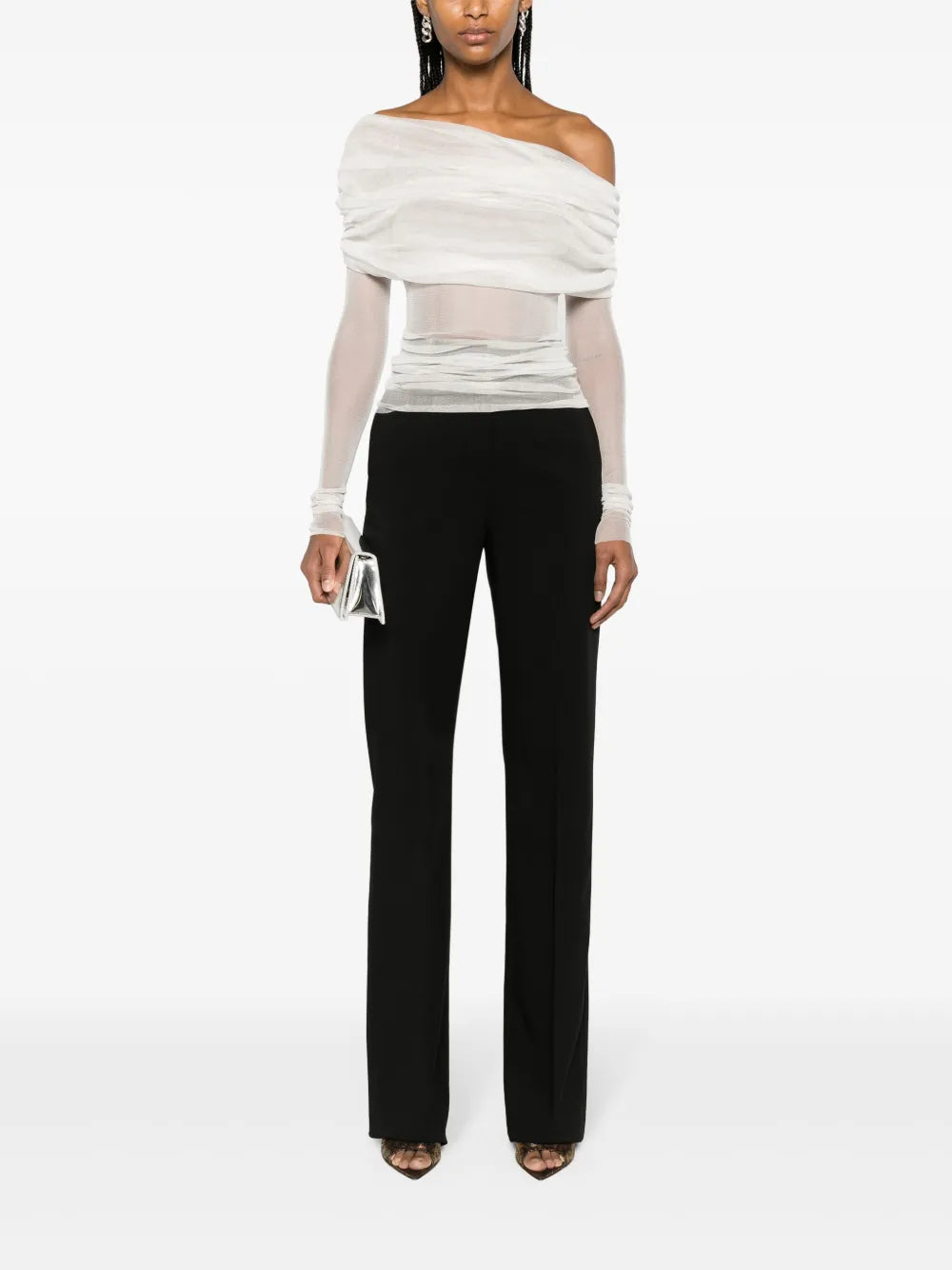 Veiled Silk Top