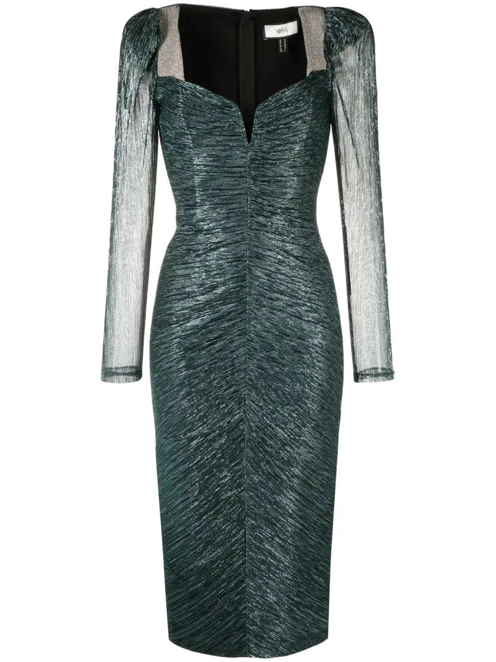 Ruched Lurex Midi Dress