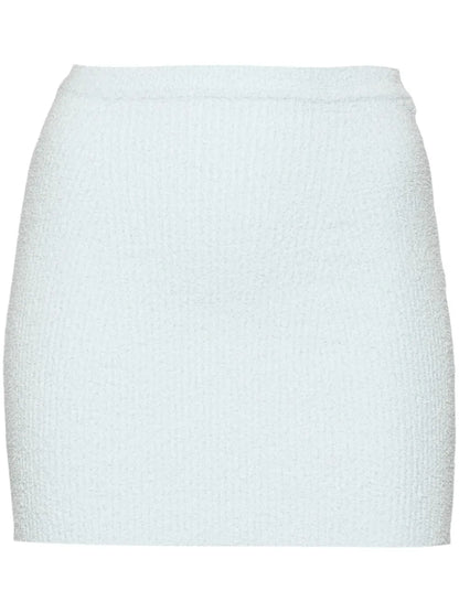 Towelling-Finish Mini Skirt