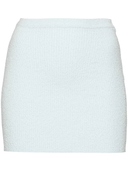Towelling-Finish Mini Skirt