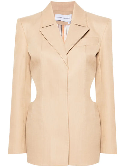 Cut-Out Single-Breasted Blazer