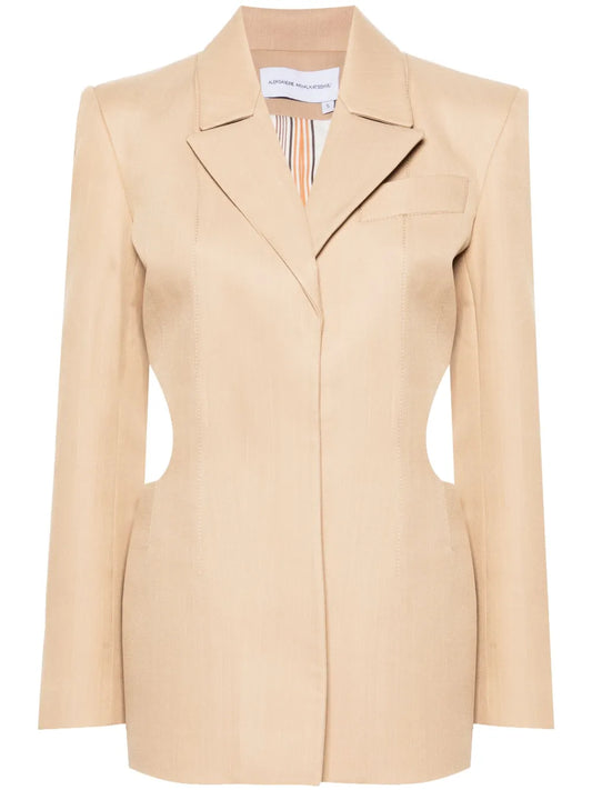 Cut-Out Single-Breasted Blazer