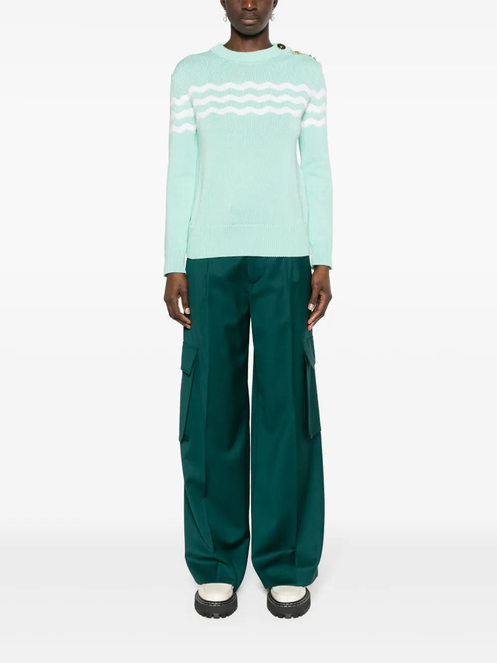 Wave Cotton-Merino Jumper