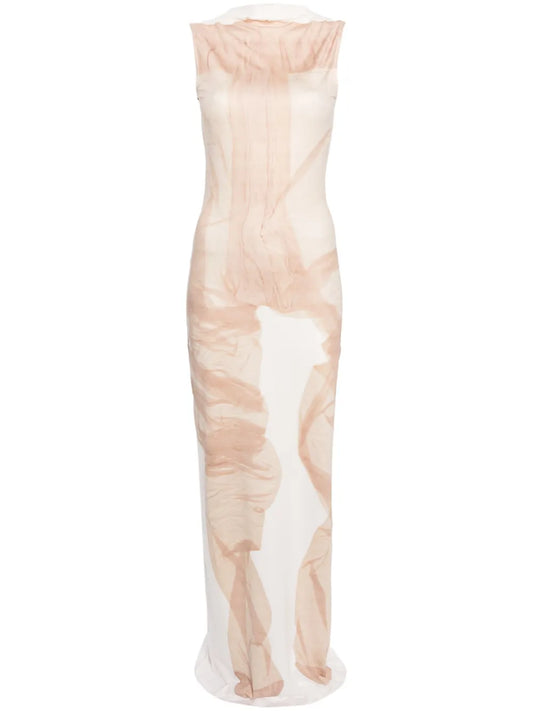 Mock-Neck Maxi Dress