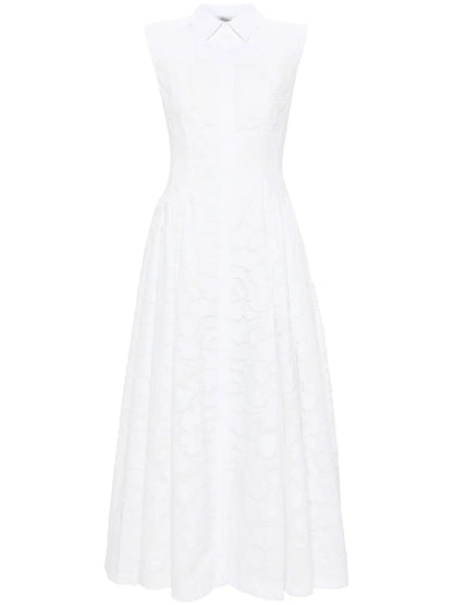 Alain Broderie Anglaise Midi Dress