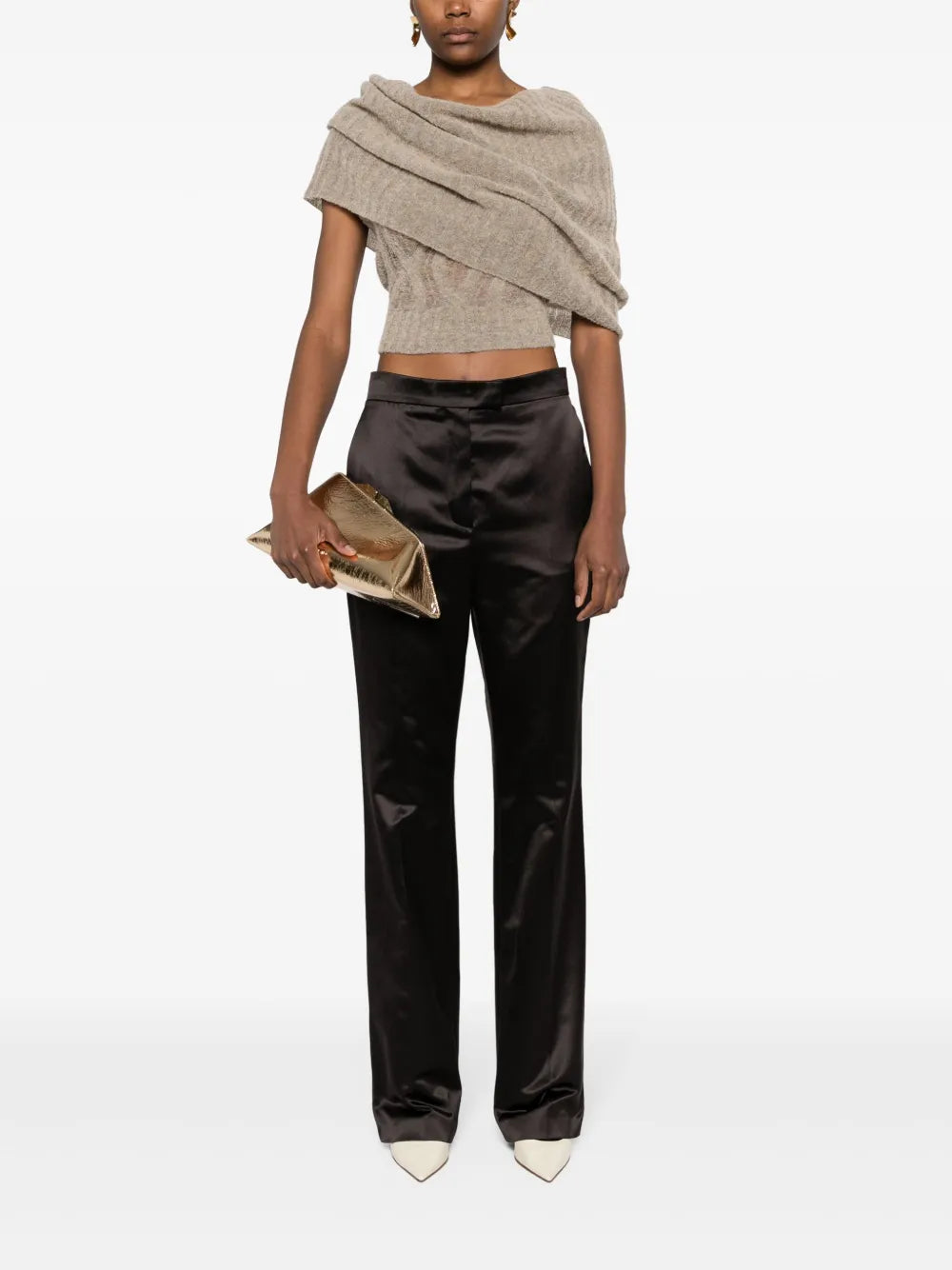 Bootcut Satin Trousers