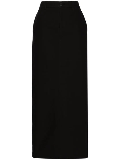 Drill Column Maxi Skirt