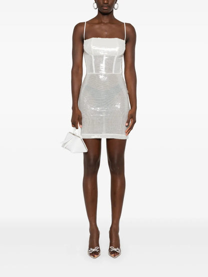 Sequined Boned Mini Dress