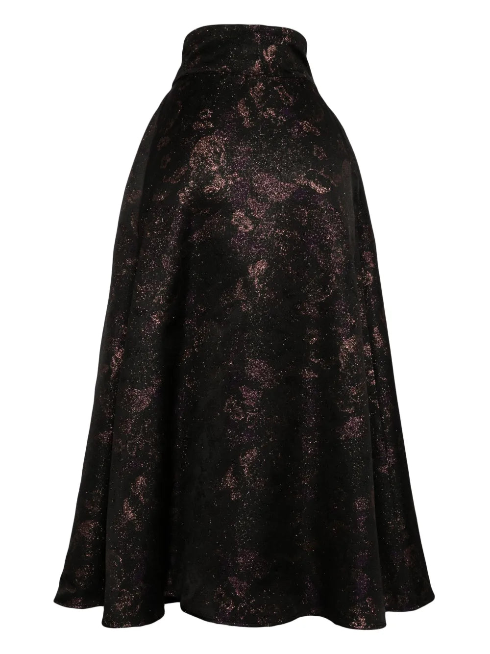 Bella Metallic-Jacquard Midi Skirt