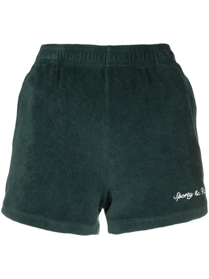 Logo-Embroidered Terry-Cloth Track Shorts