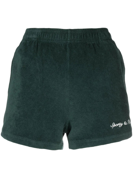 Logo-Embroidered Terry-Cloth Track Shorts