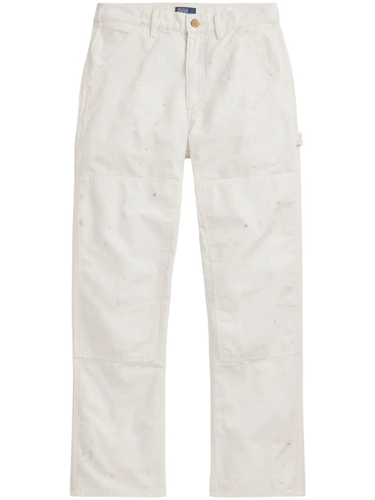 Mid-Rise Straight-Leg Trousers
