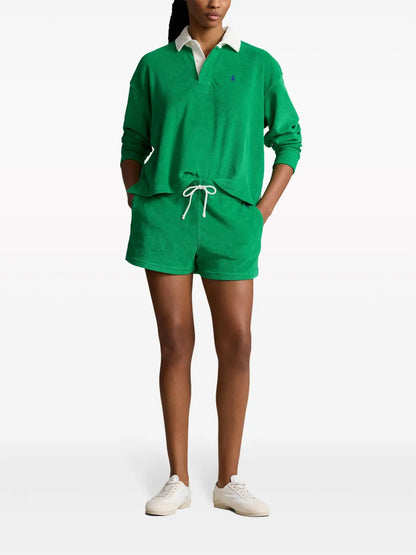 Terry-Cloth Polo Top