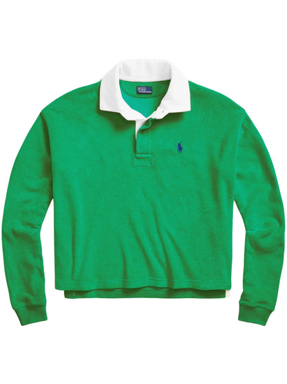 Terry-Cloth Polo Top