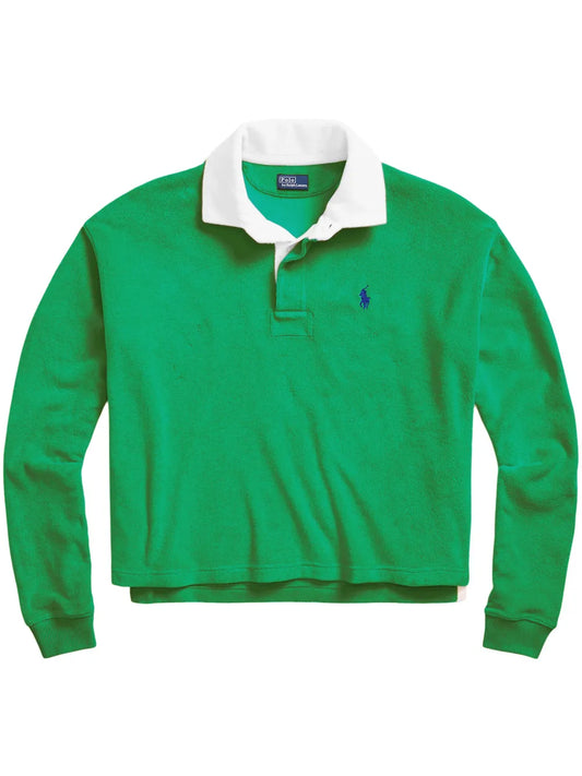 Terry-Cloth Polo Top