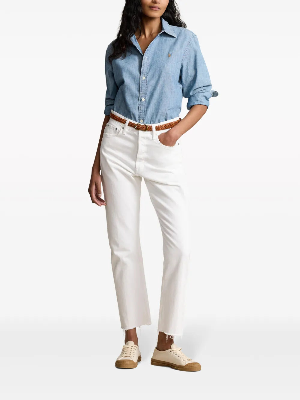 High-Rise Straight-Leg Cropped Jeans
