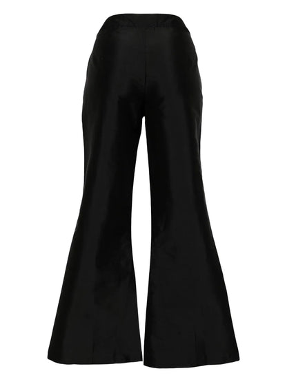 Lawyer Rhinestone-Embellished Flared Trousers