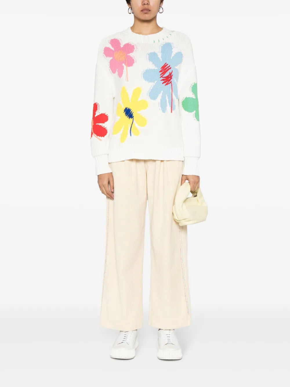 Hand-Embroidered Cotton-Corduroy Trousers