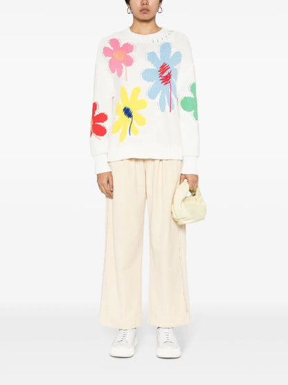 Hand-Embroidered Cotton-Corduroy Trousers