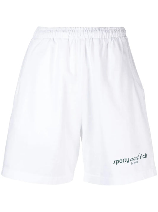 Logo-Print Cotton Track Shorts