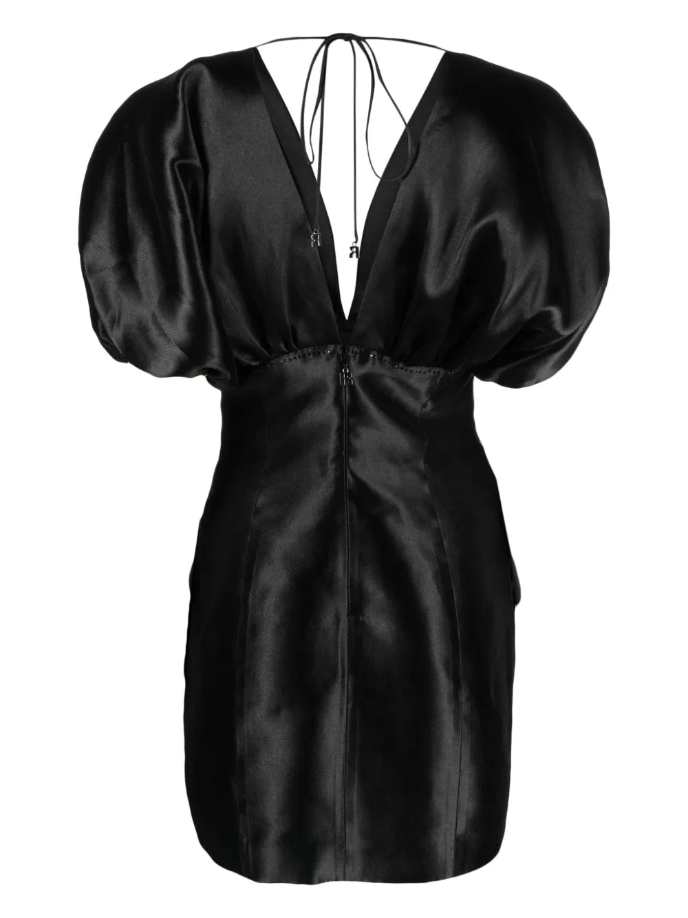 Rhinestone-Embellished Crepe Minidress