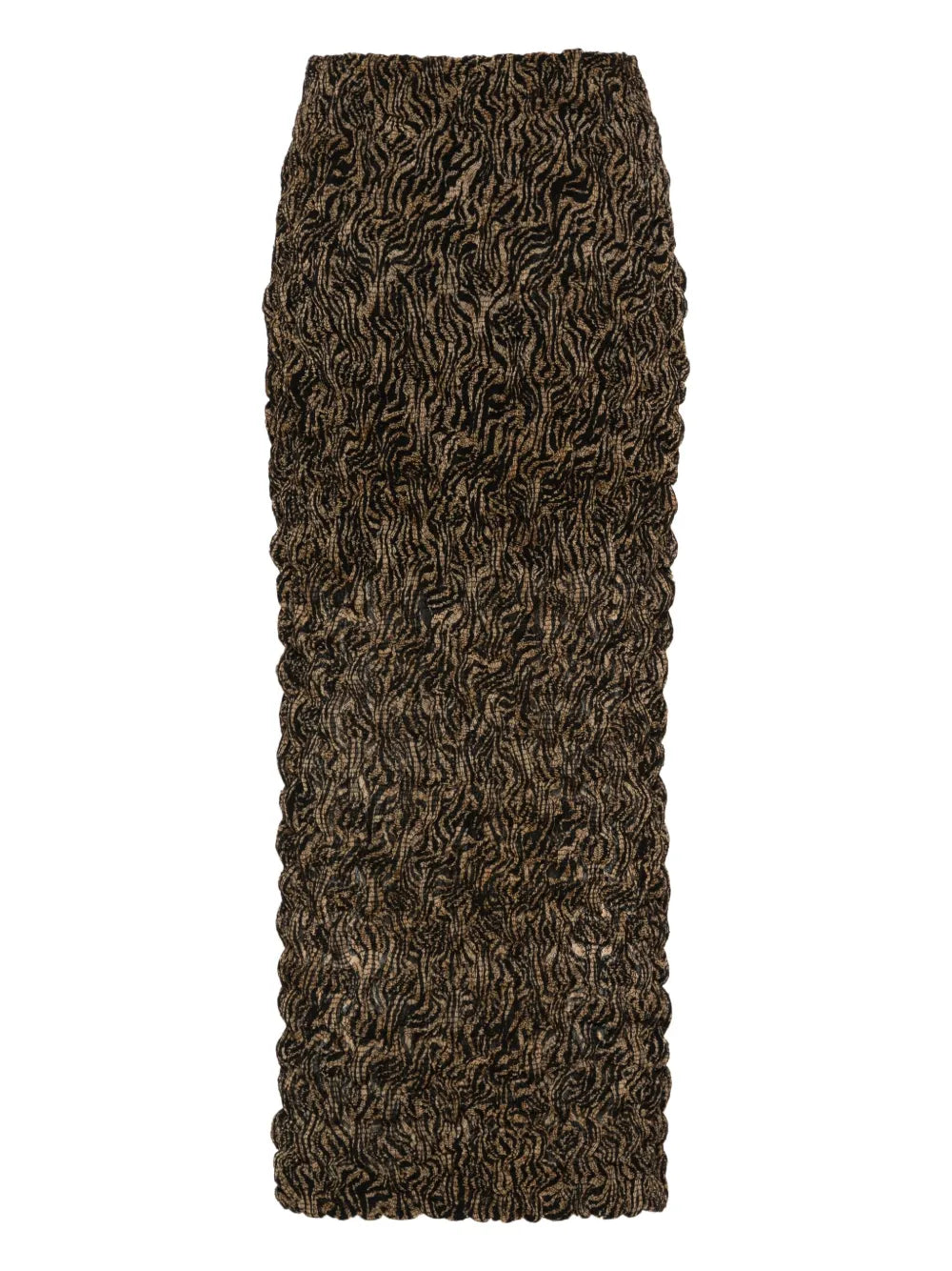 Ruffled Zebra-Print Skirt