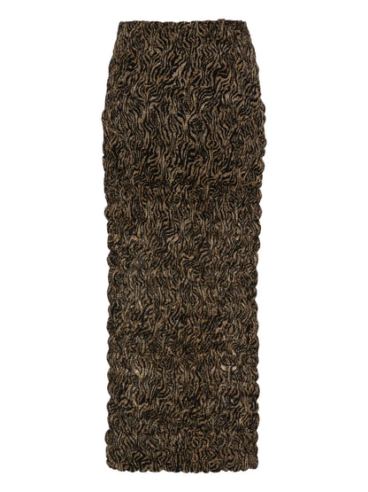 Ruffled Zebra-Print Skirt