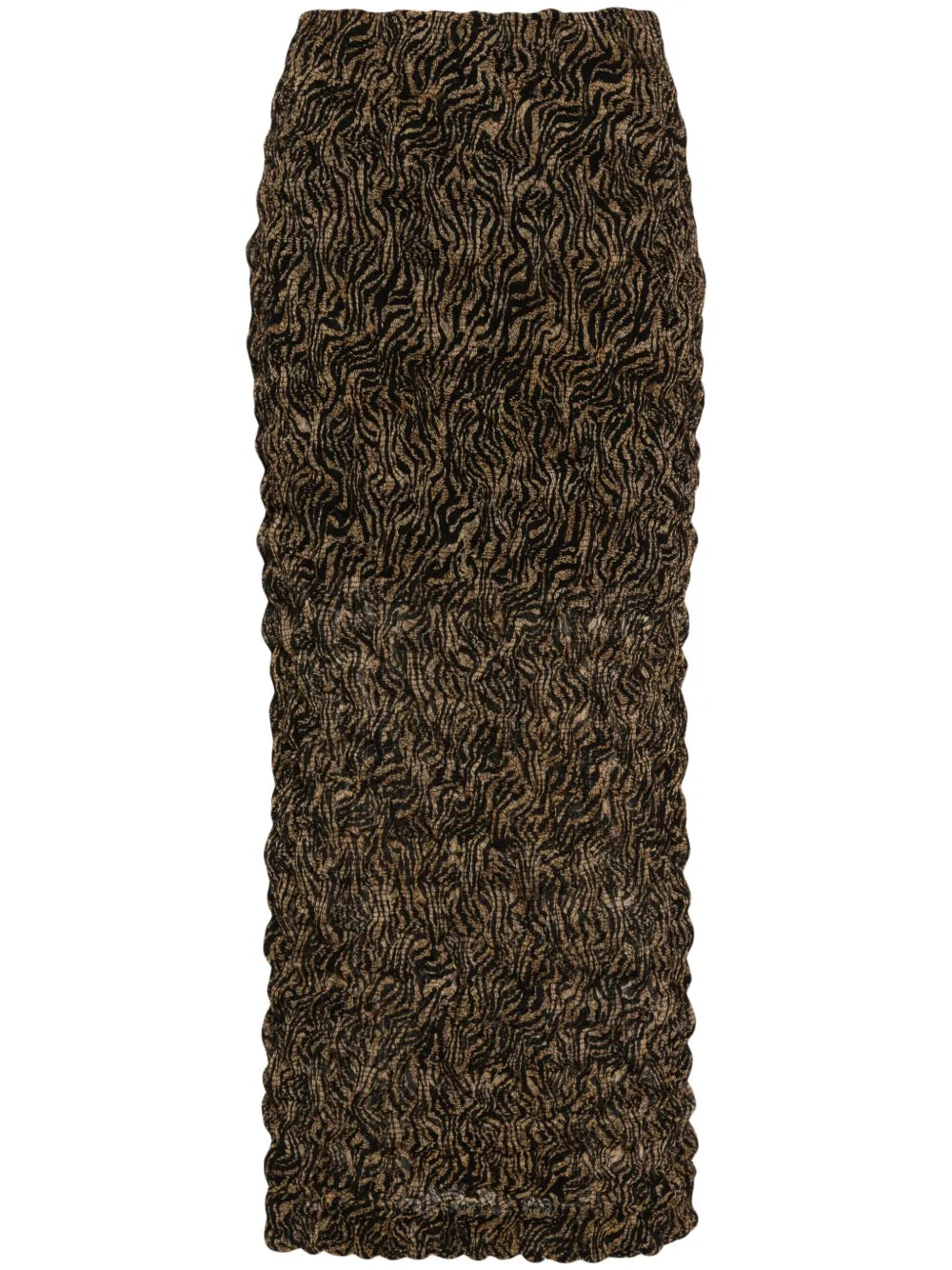 Ruffled Zebra-Print Skirt