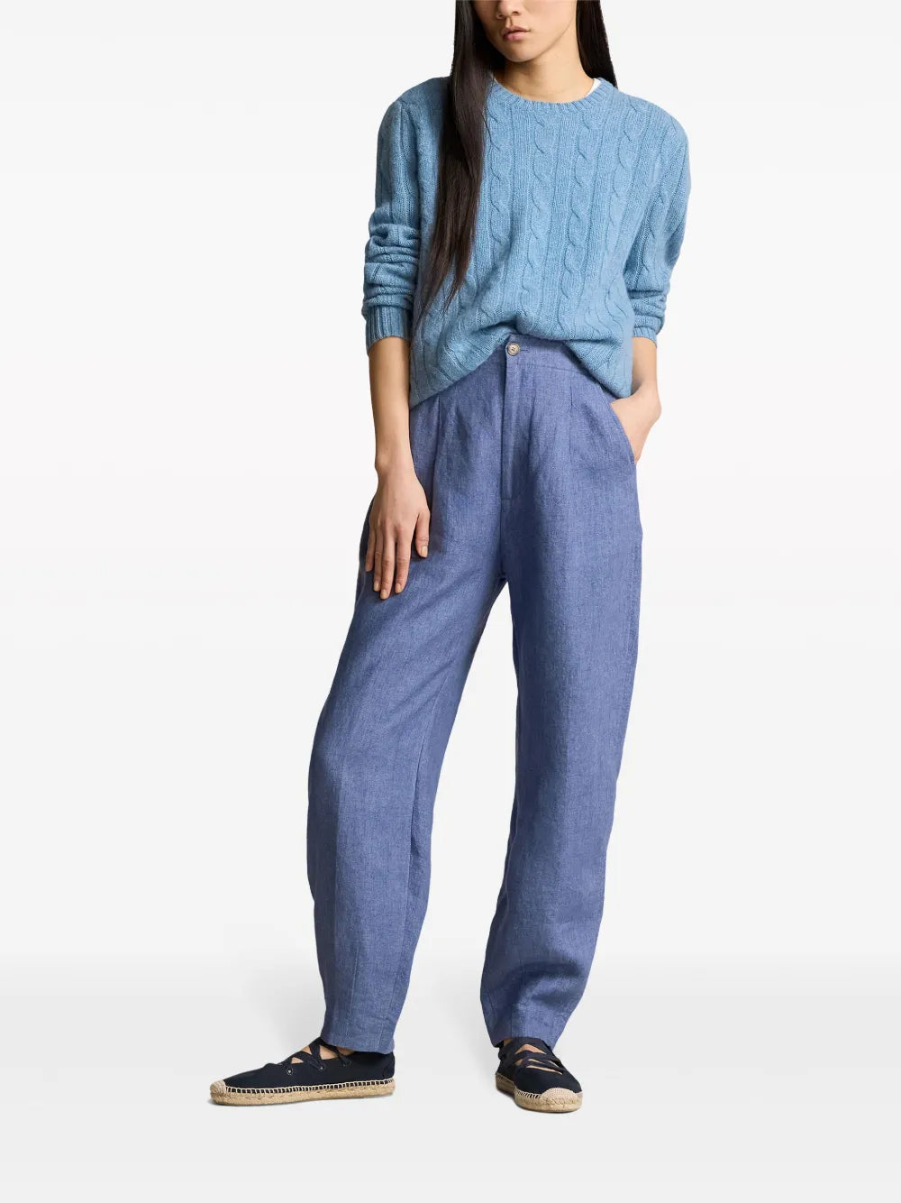 High-Waist Tapered Trousers
