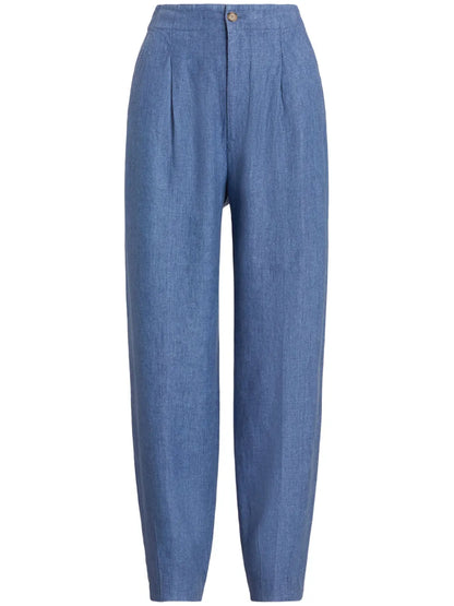 High-Waist Tapered Trousers