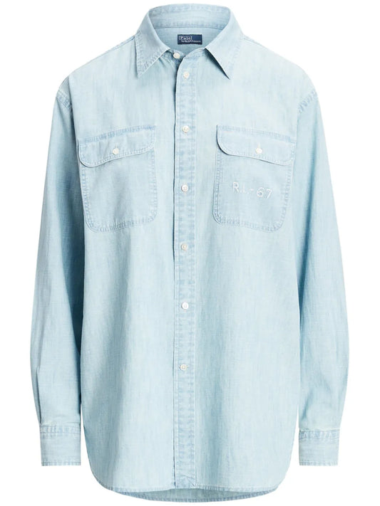 Embroidered Denim Shirt