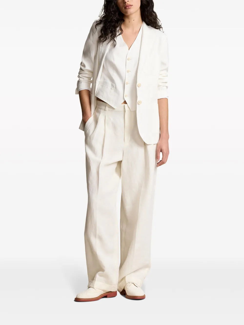 Linen Single-Breasted Blazer