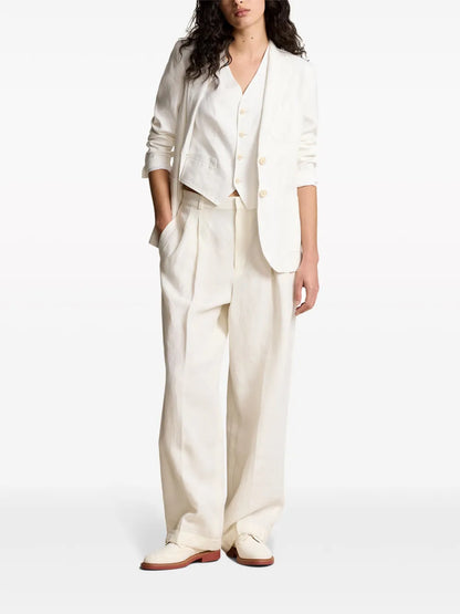 Linen Single-Breasted Blazer