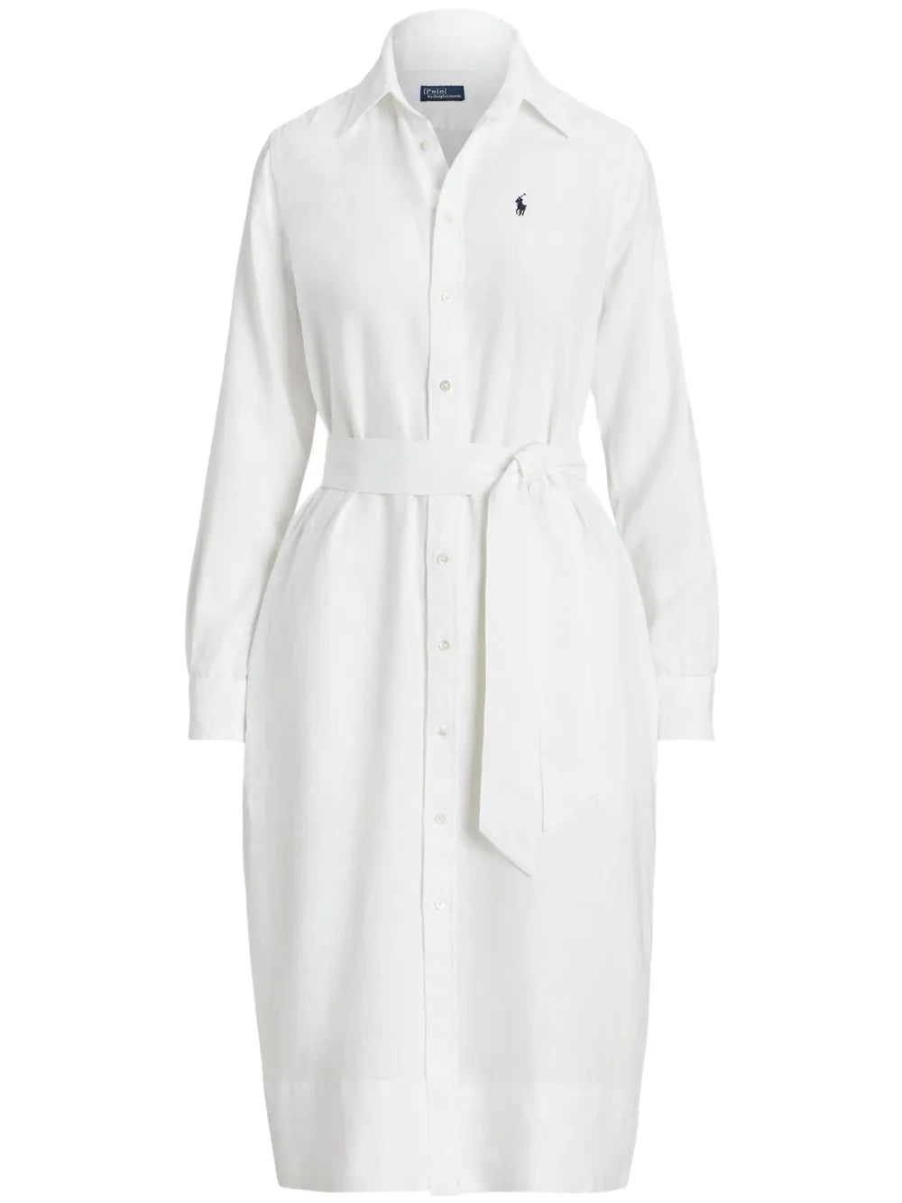 Logo-Embroidered Linen Shirtdress