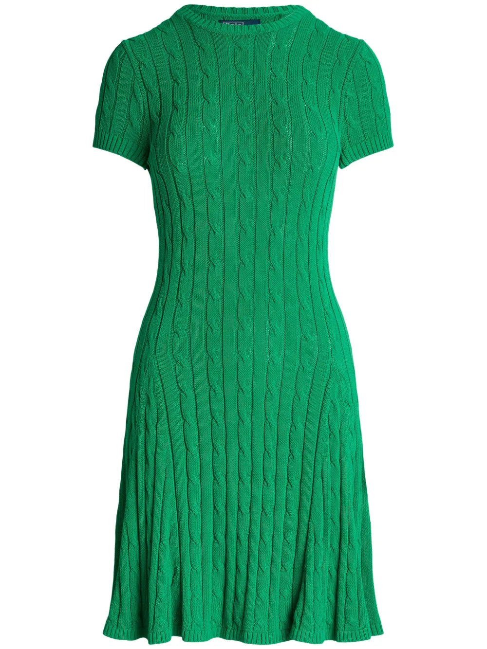 Cable-Knit Short-Sleeve Minidress