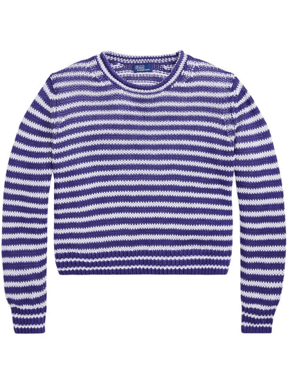 Striped Linen-Cotton Blend Jumper