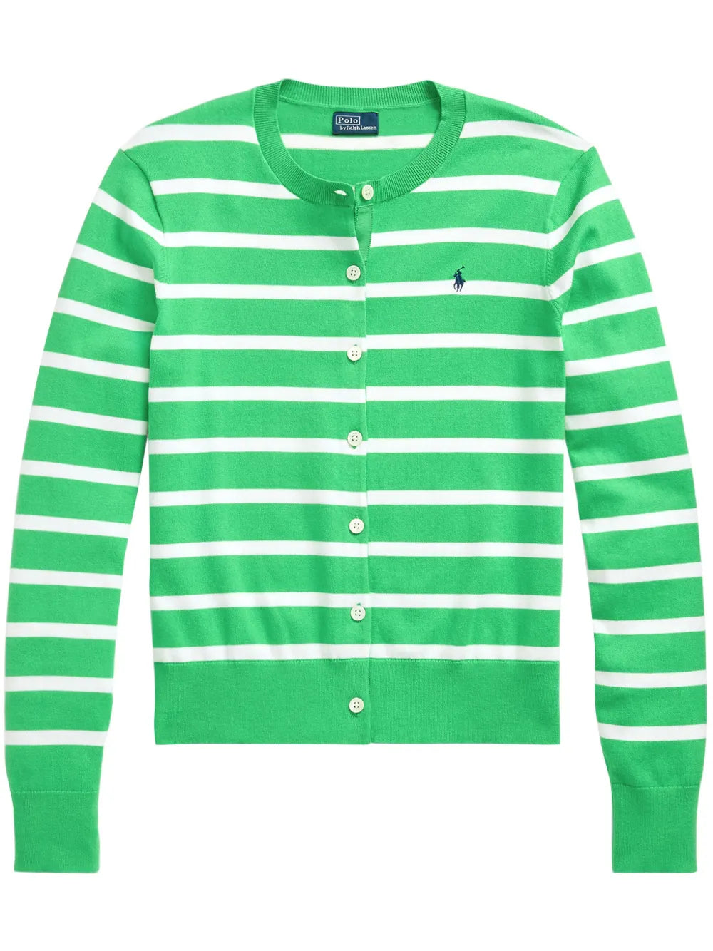 Striped Cotton-Blend Cardigan