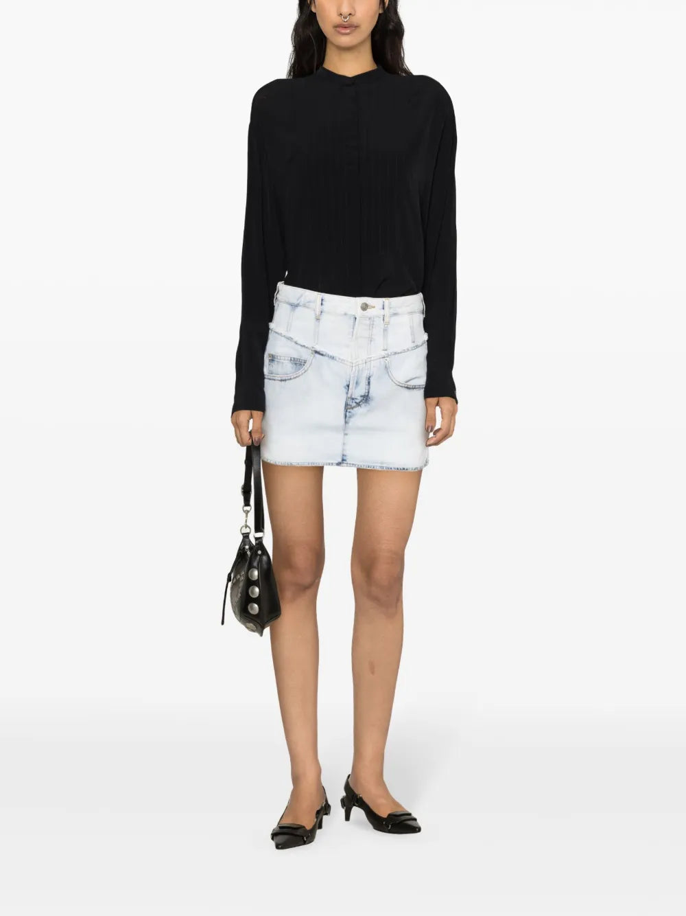 Amel Pleated Crepe Blouse