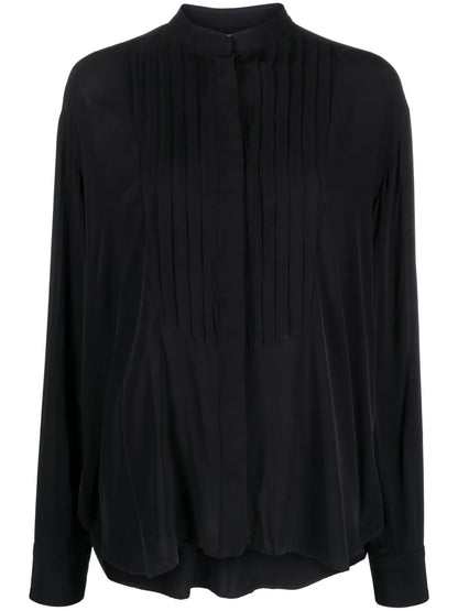 Amel Pleated Crepe Blouse