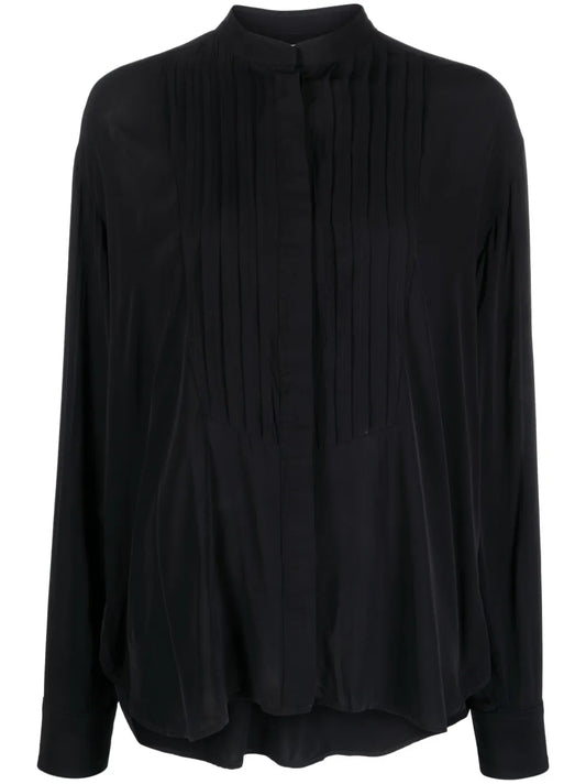 Amel Pleated Crepe Blouse