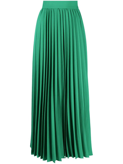 Pleated Midi Wrap Skirt