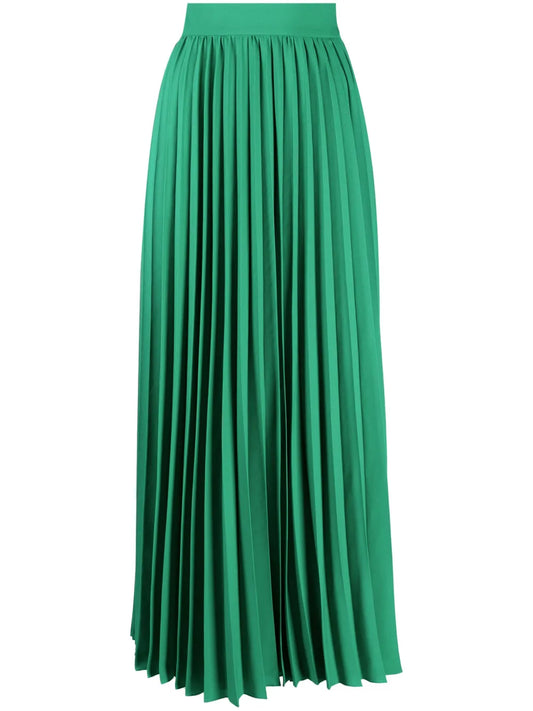 Pleated Midi Wrap Skirt
