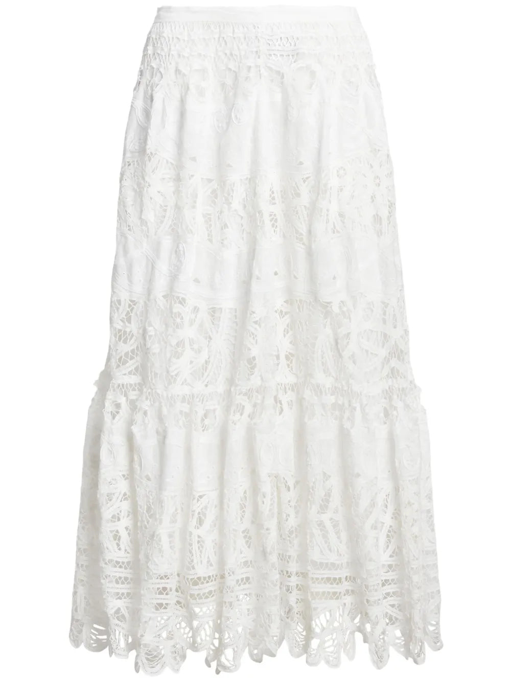 Battenberg-Lace Midi Skirt