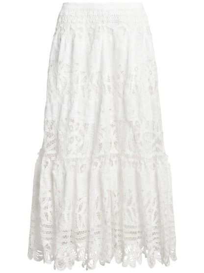 Battenberg-Lace Midi Skirt