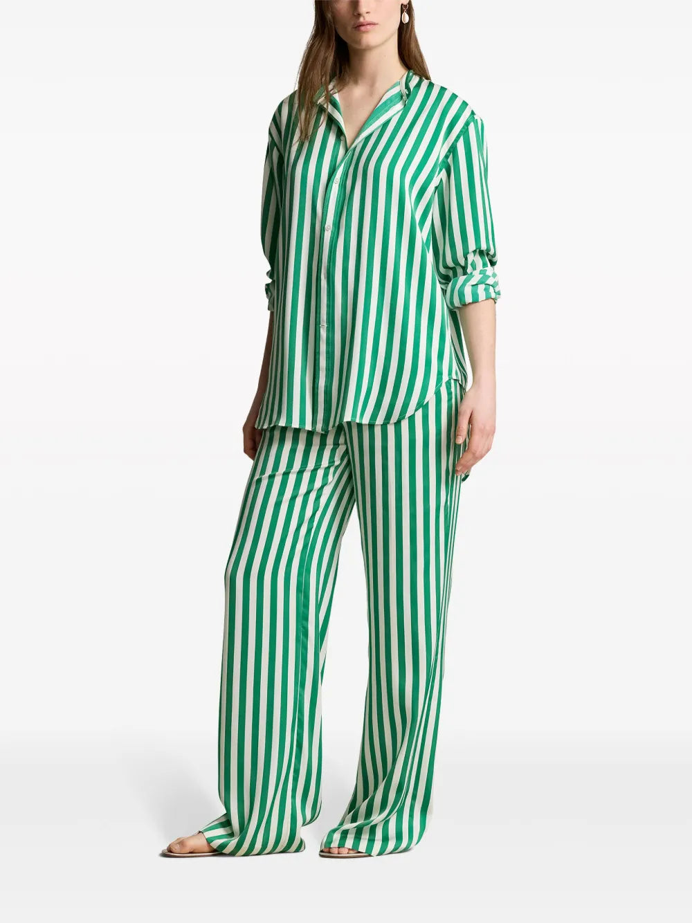Striped Flared Trousers