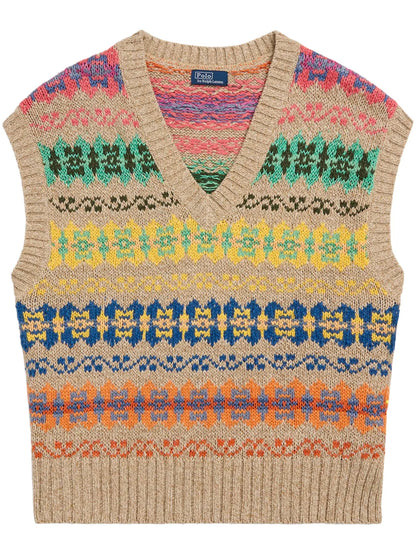 Fair Isle Short-Sleeved Jumper