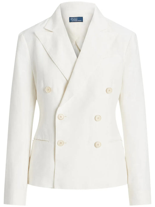 Double-Breasted Linen Blazer