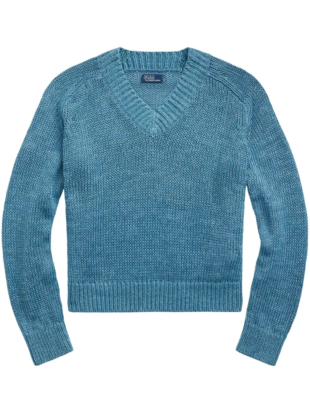 V-Neck Linen-Blend Jumper